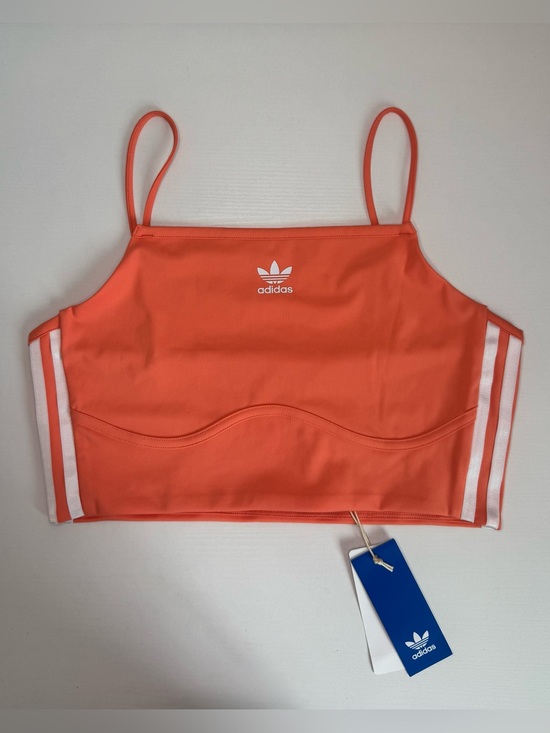 adidas Tops - Adidas Adicolor 3-Stripes Bra Top Orange Coral Women Size L New